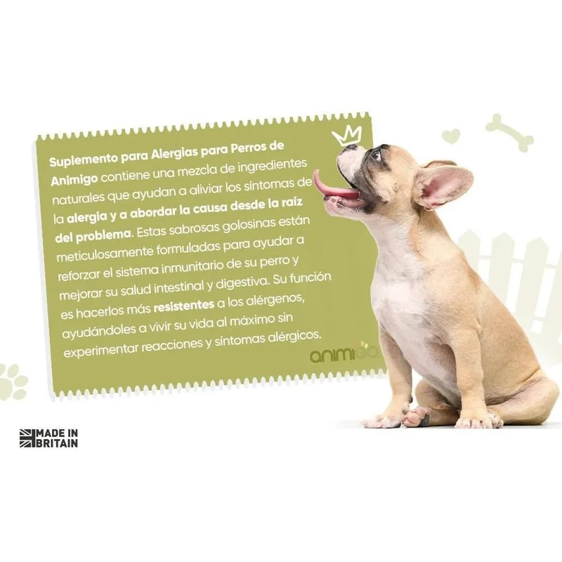 Suplemento natural alergias para aliviar a comichão em cães - 120 comprimidos sabor de frango | complemento hipoalergénico de Psyllium, sementes de linho e açafrão | anti-inflamatório