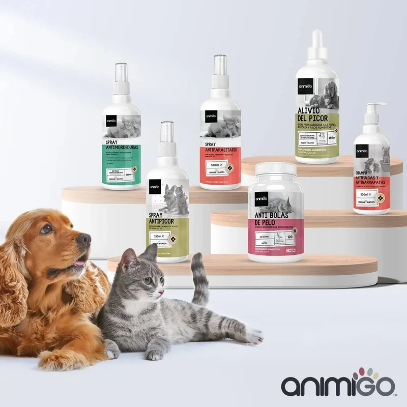 Gotas anti-comichão para cães e gatos 250 ml - ação eficaz contra a comichão, ideal para alergias a ervas, pólen e alimentos dos seus animais de estimação, alivia a comichão em gatos e cães