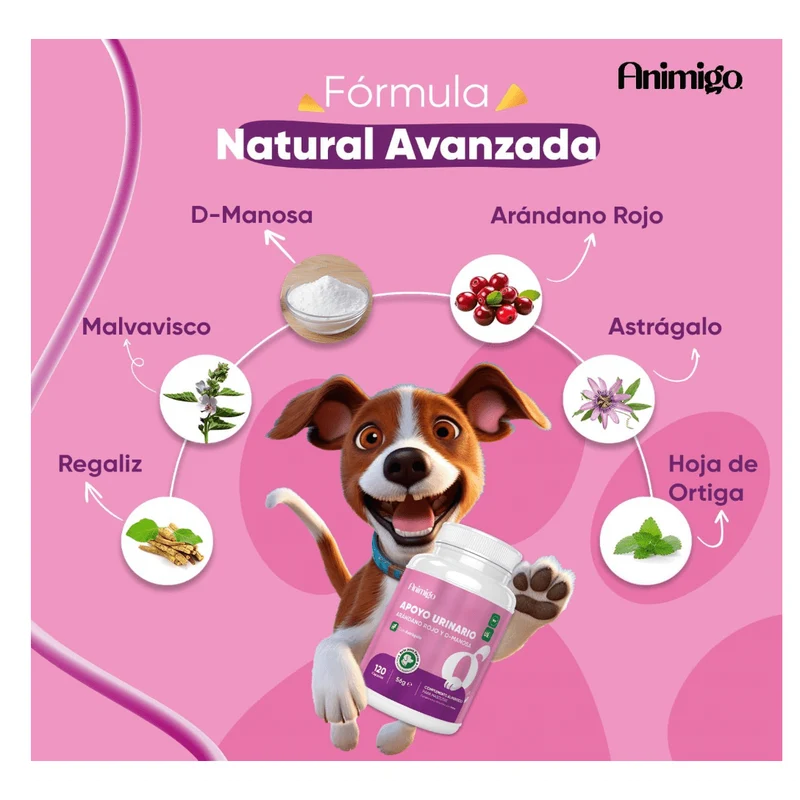 Suplemento para a saúde urinária de cães, 120 comprimidos sabor vitela - ajuda natural para o trato urinário e bexiga com, mirtilo vermelho, fonte de antioxidantes, vitaminas e minerais