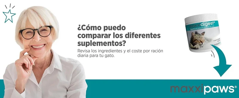 maxxidigest Probióticos, prebióticos e enzimas digestivas para gatos - Ajuda avançada à digestão felina e ao sistema imunitário, sem pó OGM