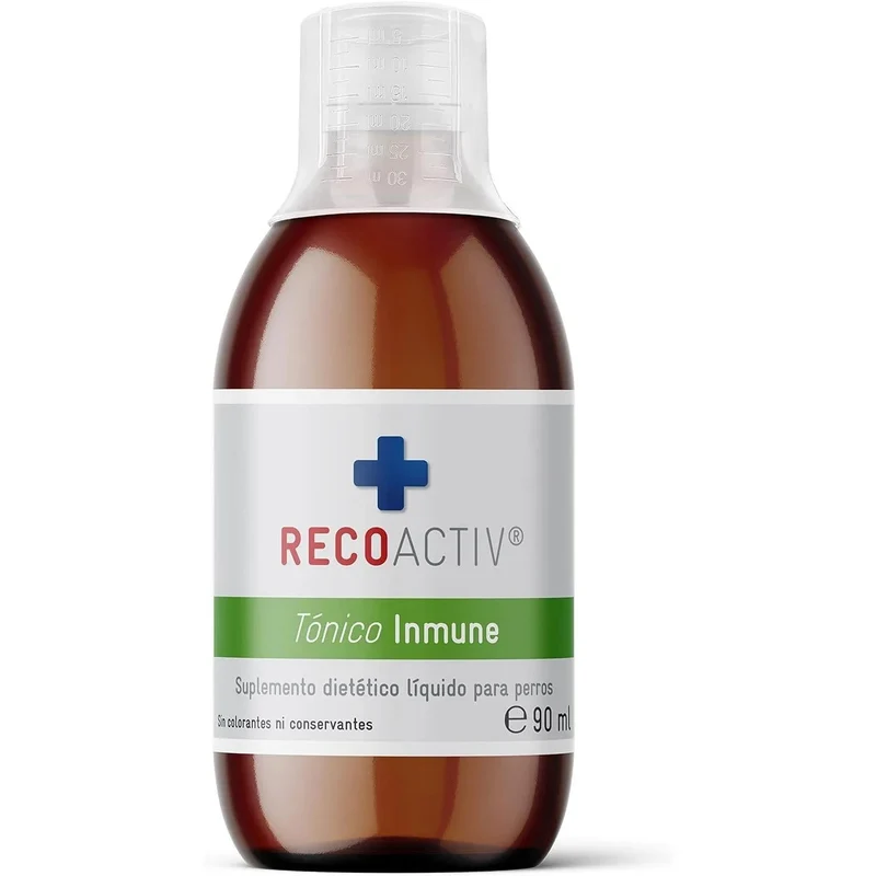 RECOACTIV Tónico imunitário para cães, 3 x 90 ml, suplemento dietético para apoio imunitário e prevenção dos sintomas de carência, eficaz estimulador dietético do apetite