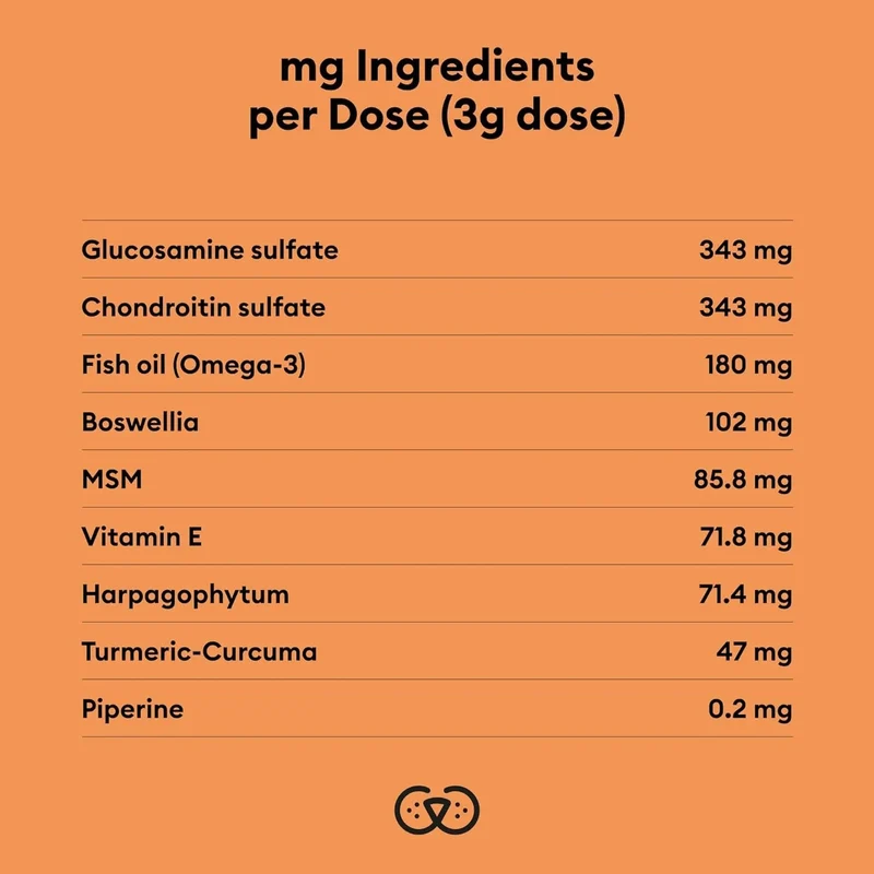 ANIMO-COMPLEXE Condroprotetor para cães, harpagófito para cães, rico em ómega 3, glucosamina, condroitina, açafrão, boswelia, MSM e Vit.E | Melhora a flexibilidade e regeneração da cartilagem