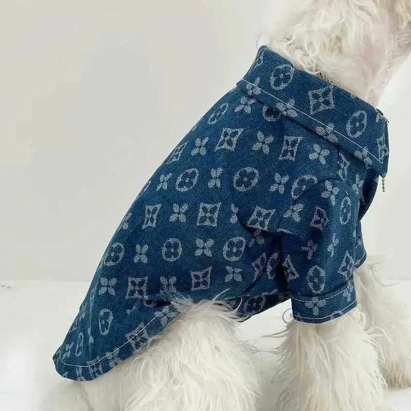 Camisola em ganga para Cães pequenos e médios ou Gatos