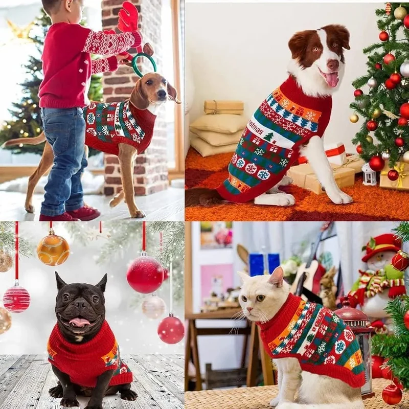 Camisola de Natal Macia para Cães - Tamanho S