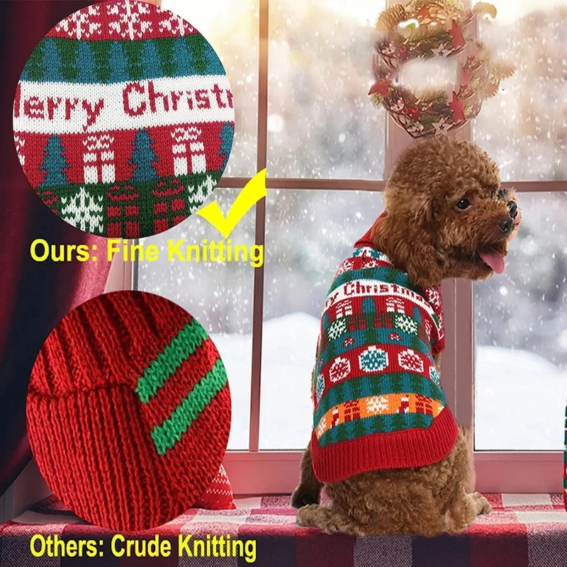 Camisola de Natal Macia para Cães - Tamanho S