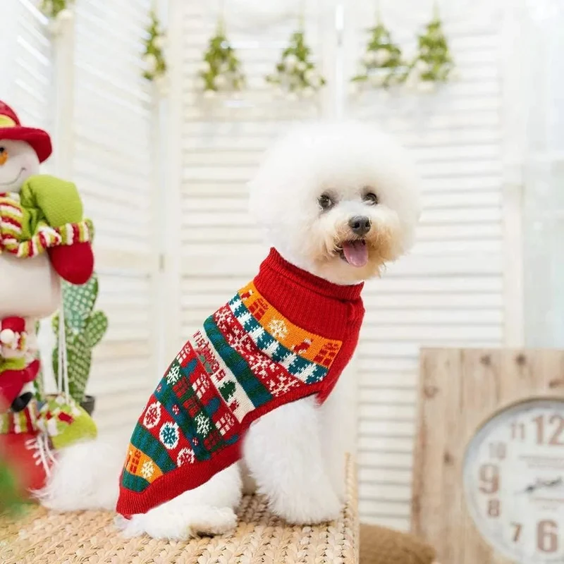 Camisola de Natal Macia para Cães - Tamanho S