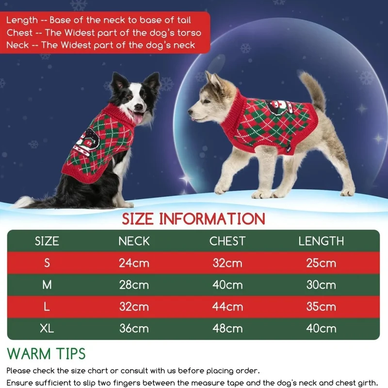 Camisolas de Natal para cães e gatinhos
