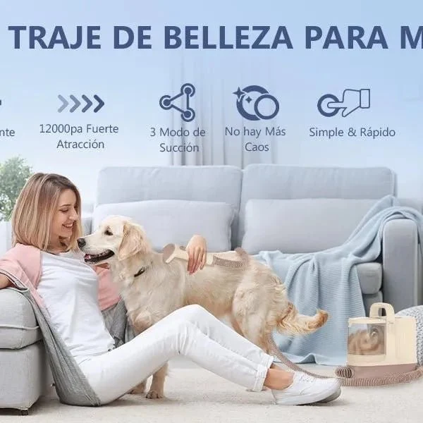 Kit de Tosquia e Higiene do Pêlo, para cães, com aspirador de pêlos, (52 dB)