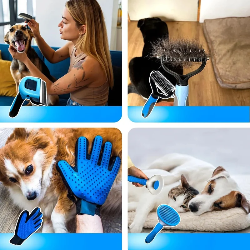 Kit de Escovagem e Higiene para o Pêlo de Cães e Gatos
