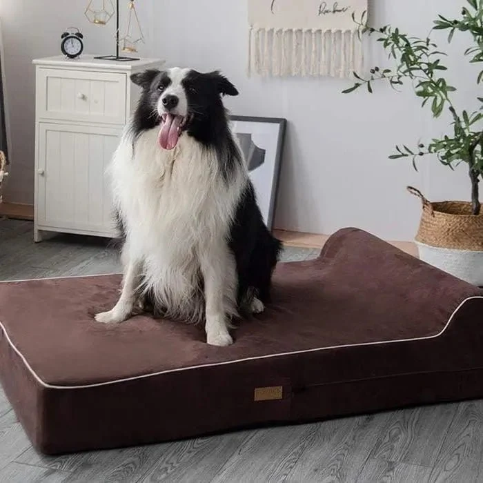 Cama ortopédica de espuma viscoelástica, inclui protetor interior impermeável e capa removível