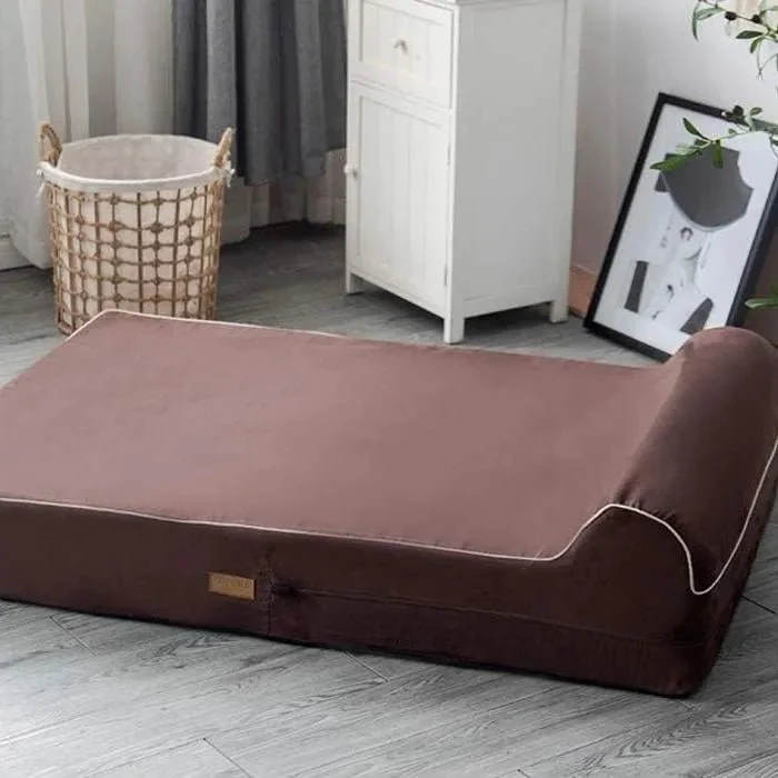 Cama ortopédica de espuma viscoelástica, inclui protetor interior impermeável e capa removível