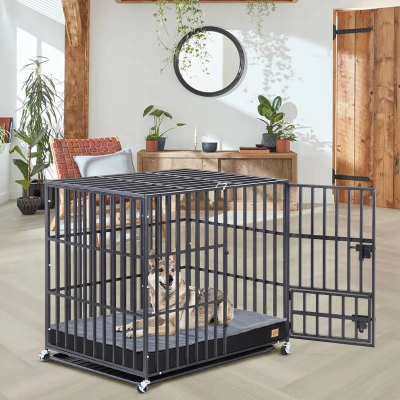 Cama ortopédica para Cães Grandes, Lavável, Cobertura impermeável, Cinzento