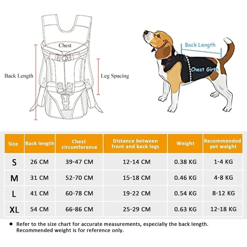 Mochila de transporte frontal para cães ou gatos