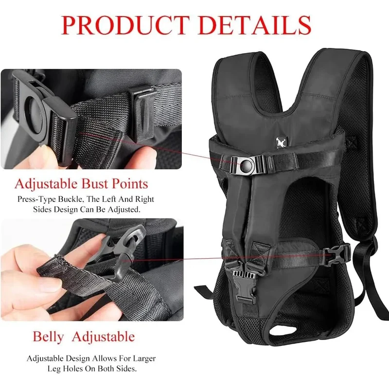 Mochila de transporte frontal para cães ou gatos
