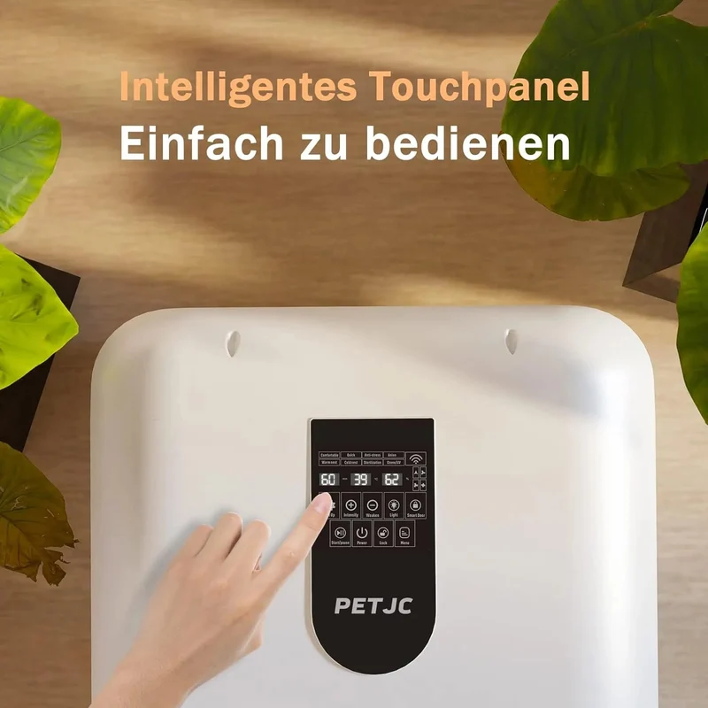 PETJC Secador Automático Para Gatos e Cães Pequenos, Secagem a 360°, 71 Litros de Capacidade, Controle Inteligente de Temperatura