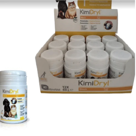 Kimidryl Flocus 60g - Flocos para Higiene Oral de Cães e Gatos | Reduz Placa e Tártaro