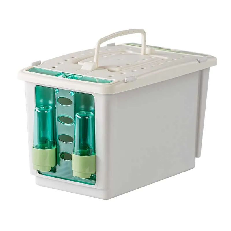 Transportbox mit Deckel „BLAU“ 1-Fach, klein, Kunststoff (NZ84) STA