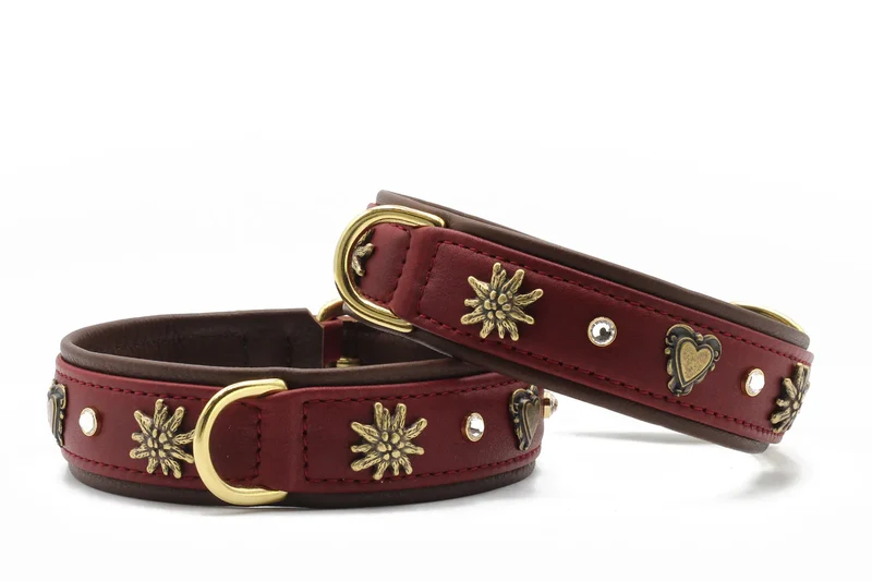 Halsband Herzilein Burgundy