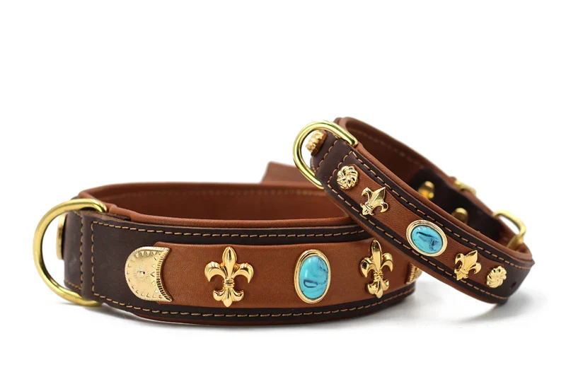 Halsband Toronto - Cognac/Goldfarben