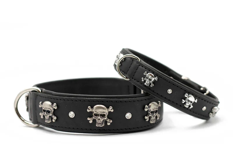 Halsband Totenkopf - Schwarz