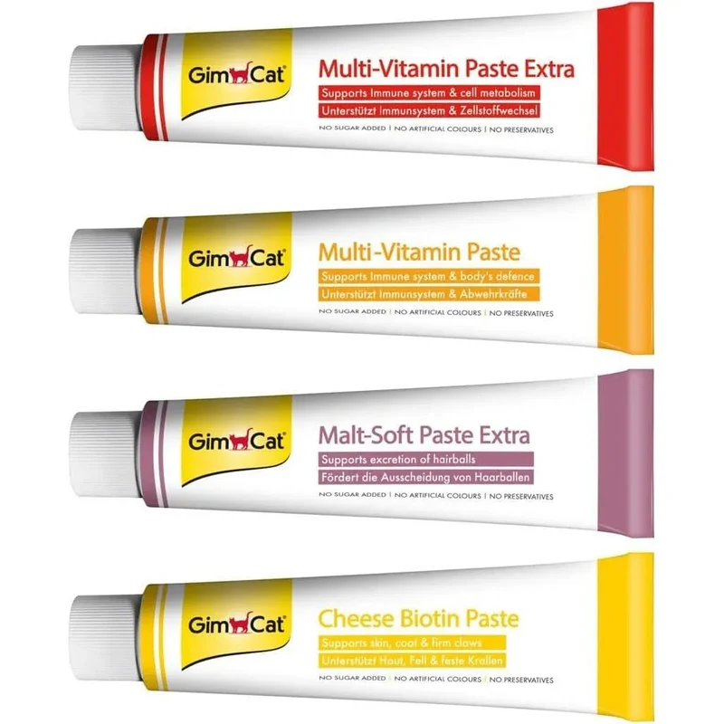 GimCat Malt-Soft Extra, pasta com malte - Anti-Hairball snack para gatos favorece a excreção de bolas de pelo