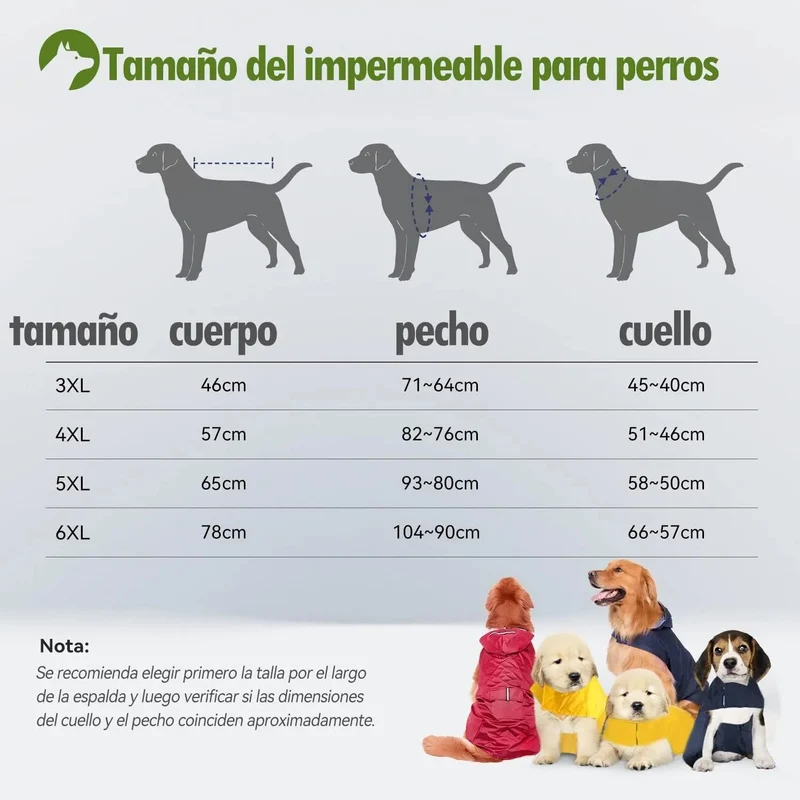 Impermeável para cães médios e grandes com capuz e gola, tiras refletoras de segurança, tecido ultraleve, respirável