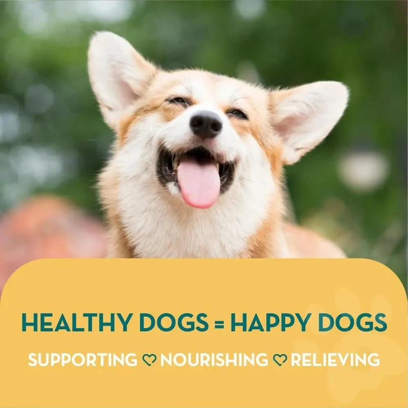 Happy Joint 100% Cuidado natural para cães e gatos - com açafrão e mexilhão de lábios verdes - melhor que os suplementos para articulações com glucosamina (160 Doses)