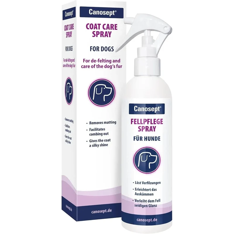 Spray para cuidados com o pelo de cães 250 ml, desembaraçante pelo cães, cuidado com a pele do cão, spray desembaraçador de pêlo para cães