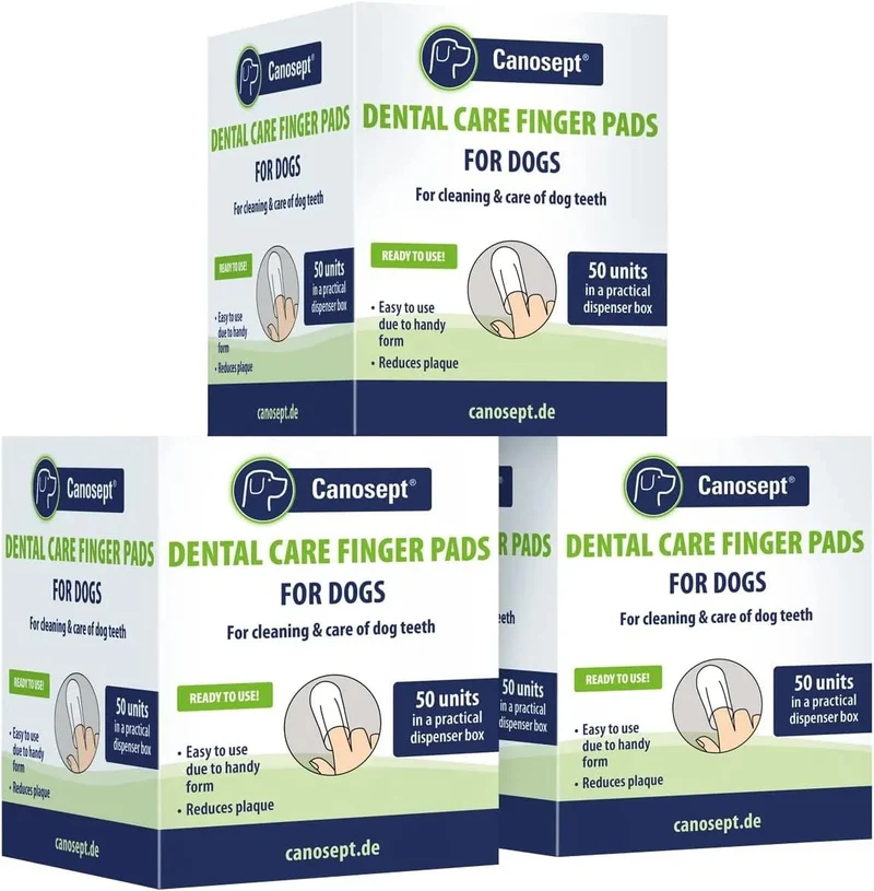 Toalhetes de limpeza de dentes para cães - caixas de dedos para uma limpeza prática e eficaz, cuidado dentário, higiene bucal - ajuda contra o mau hálito