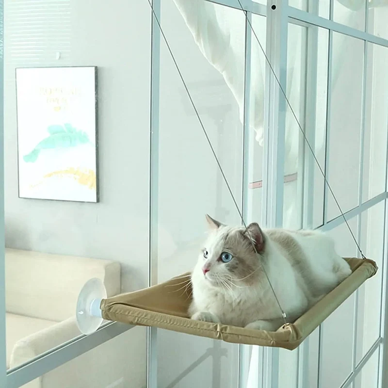 Rede para gatos, para banhos de sol, para janela, suporta até 15 kg