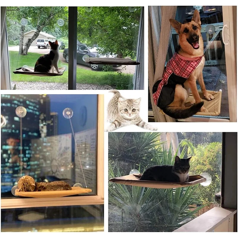 Rede para gatos, para banhos de sol, para janela, suporta até 15 kg