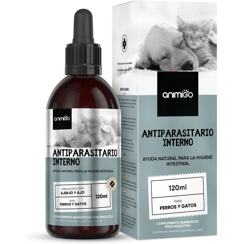 Antiparasitário interno para cães e gatos - 120 ml - solução líquida para desparasitação interna
