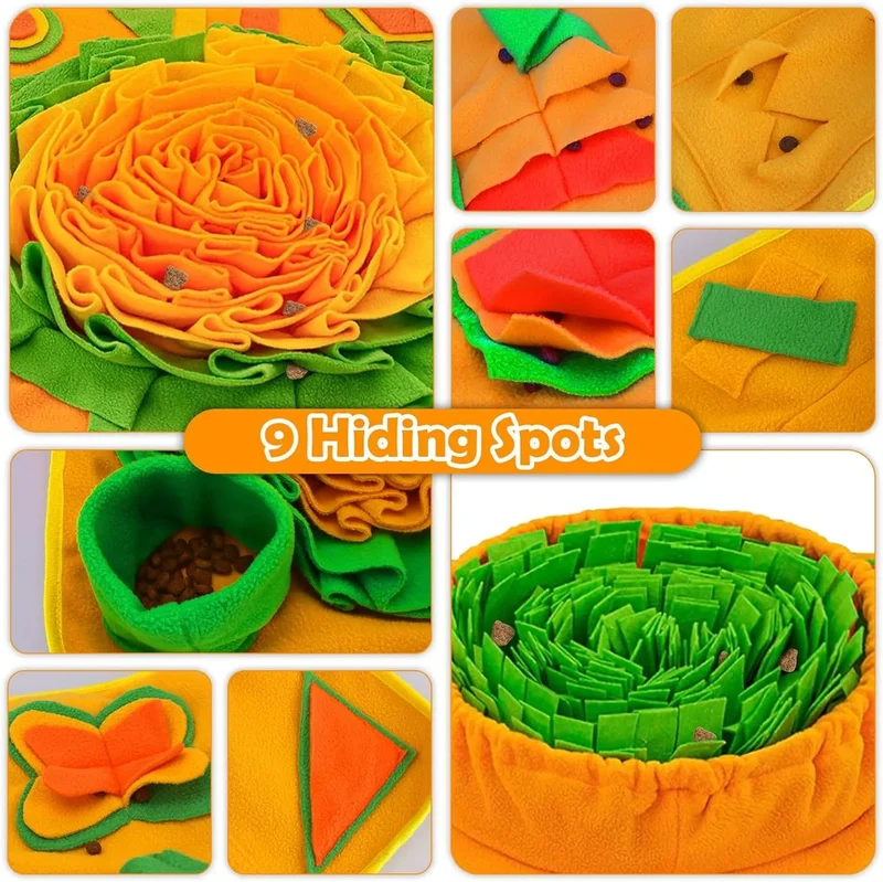 Tapete olfativo / interativo para cães, Snuffle Mat para cães, 9 elementos de treino e várias opções de dificuldade (86 * 48 cm)