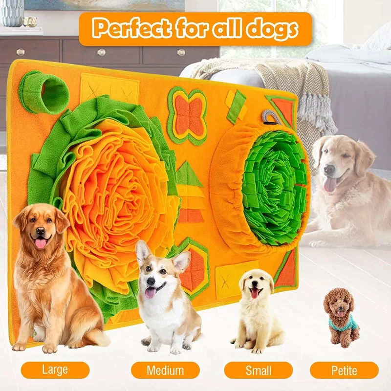 Tapete olfativo / interativo para cães, Snuffle Mat para cães, 9 elementos de treino e várias opções de dificuldade (86 * 48 cm)