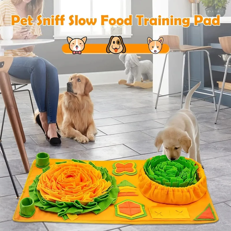 Tapete olfativo / interativo para cães, Snuffle Mat para cães, 9 elementos de treino e várias opções de dificuldade (86 * 48 cm)