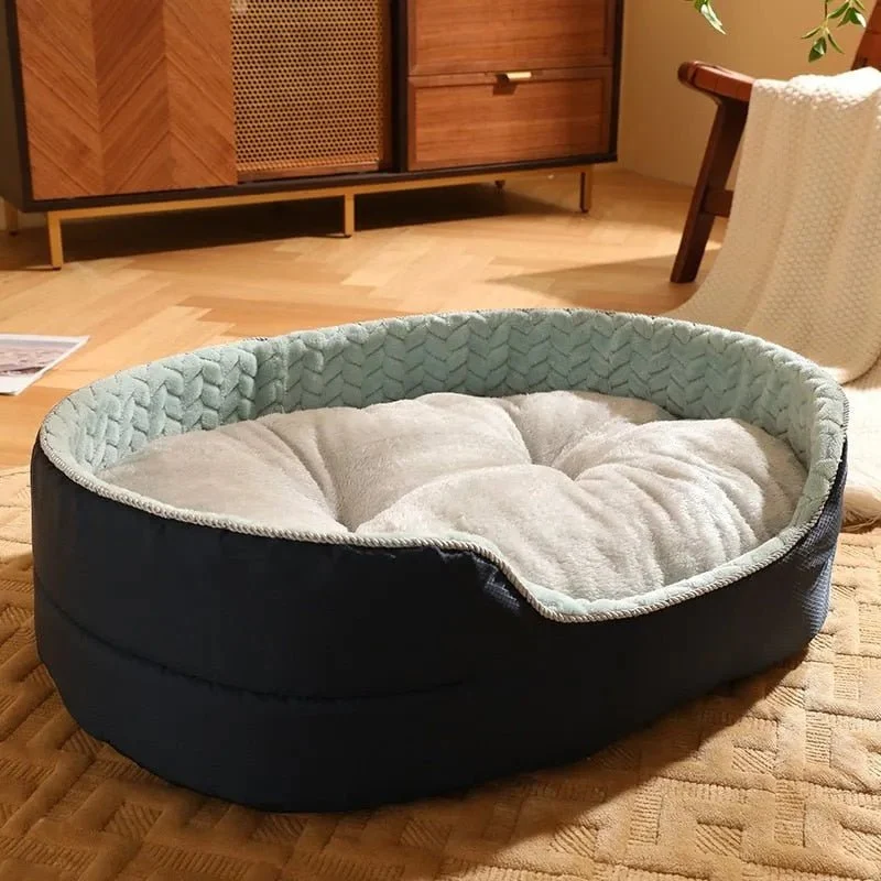 Cama Grande, Acolchoada, Lavável, para Cães de Raças Médias e Grandes