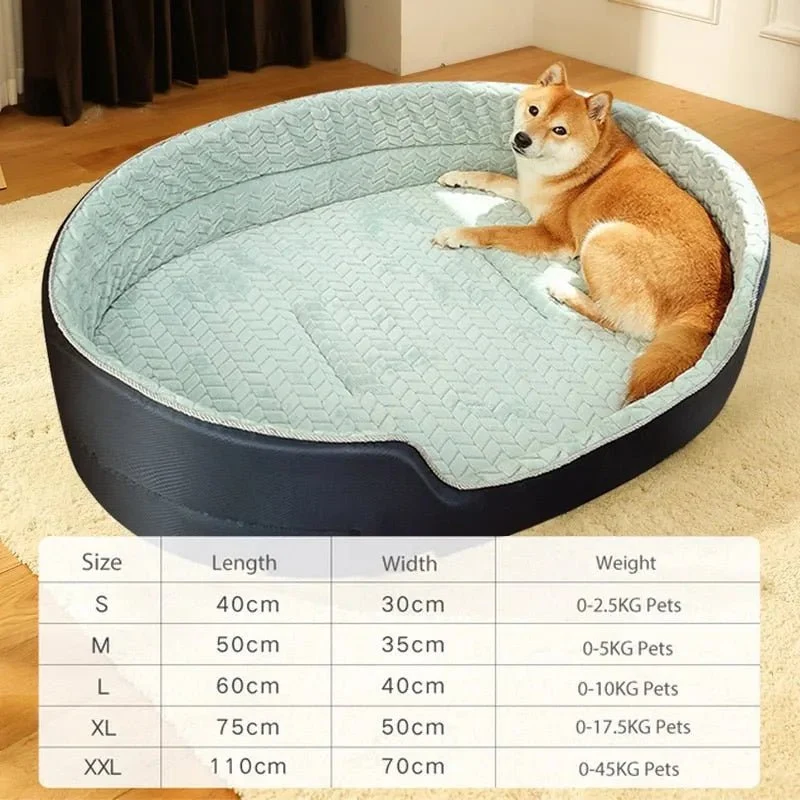 Cama Grande, Acolchoada, Lavável, para Cães de Raças Médias e Grandes