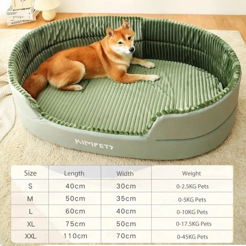 Cama Grande, Acolchoada, Lavável, para Cães de Raças Médias e Grandes