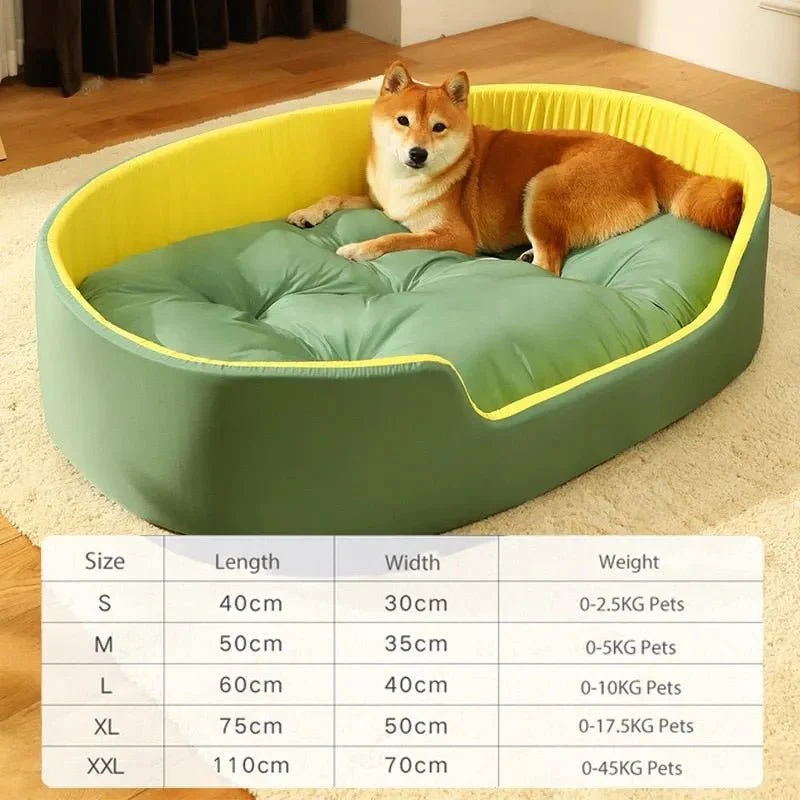 Cama Grande, Acolchoada, Lavável, para Cães de Raças Médias e Grandes