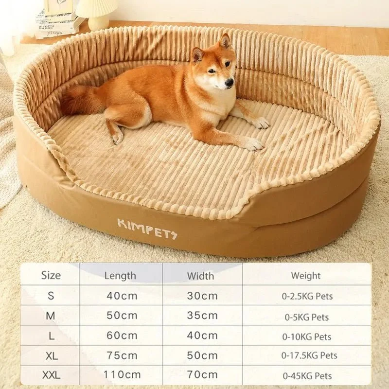 Cama Grande, Acolchoada, Lavável, para Cães de Raças Médias e Grandes