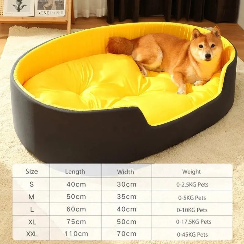 Cama Grande, Acolchoada, Lavável, para Cães de Raças Médias e Grandes