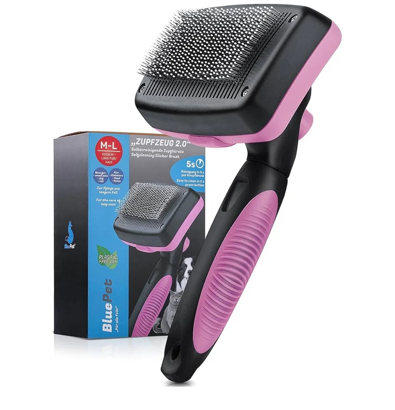 Selbstreinigende Zupfbürste - groß rosa