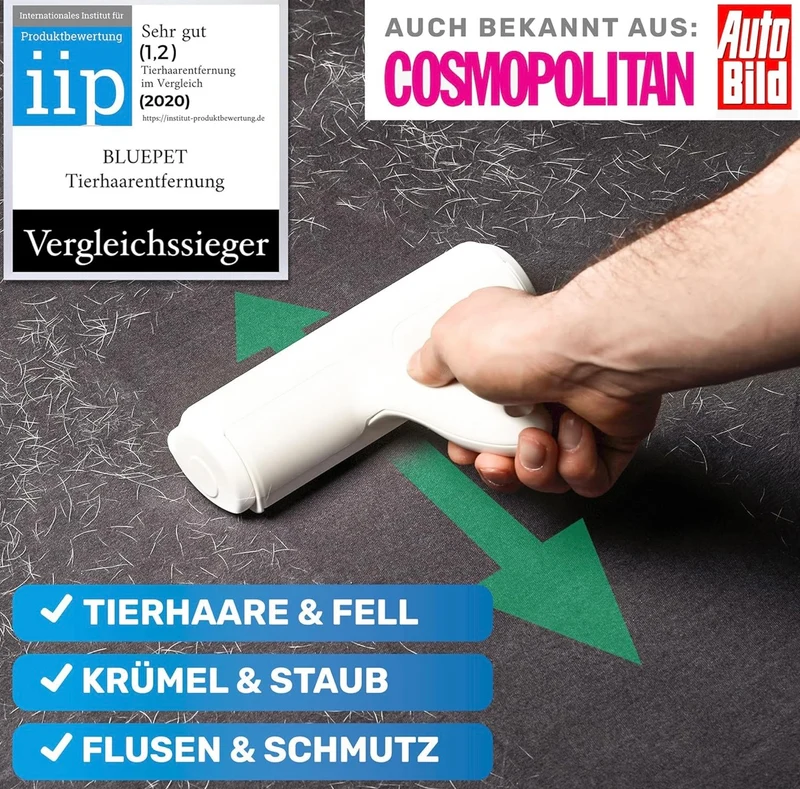 Tierhaarentferner für weiche Oberflächen + Fusselroller