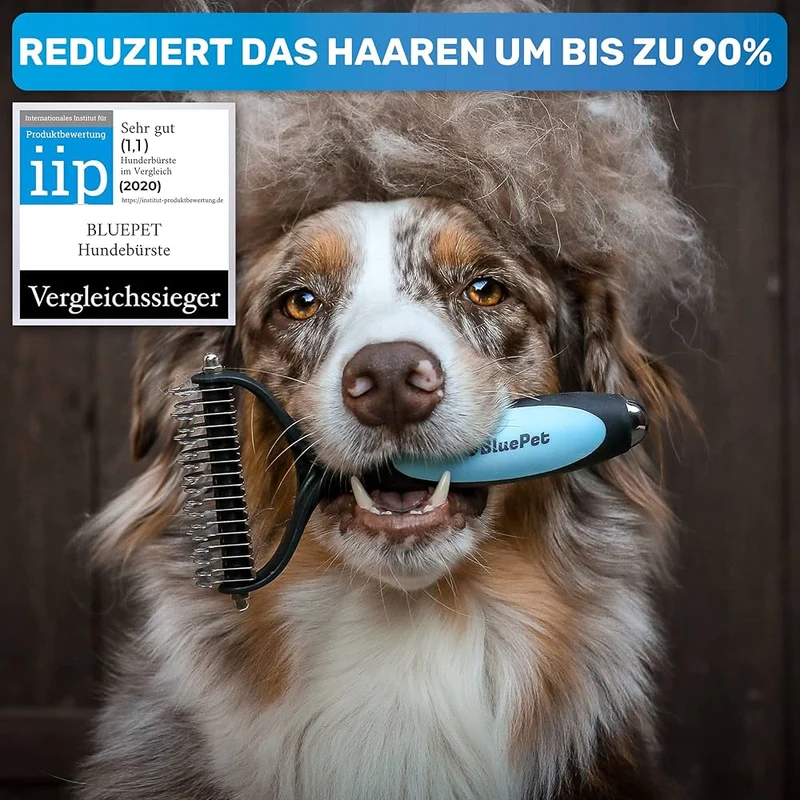 Unterwollbürste - Unterfellbürste blau