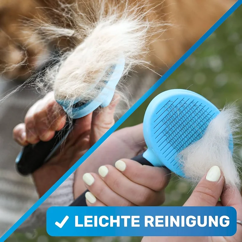 Zupfbürste für Fellwechsel blau