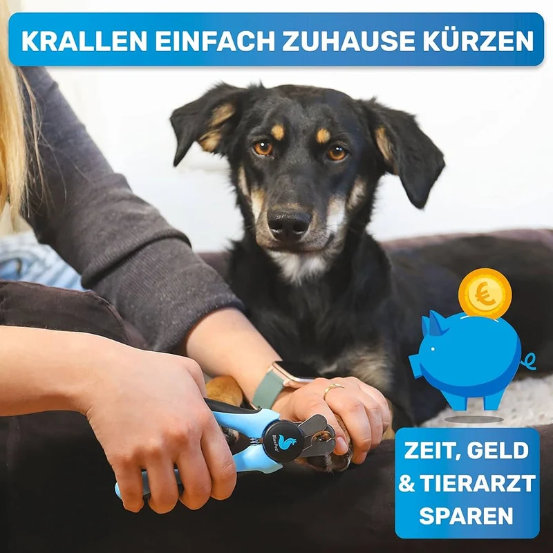 Krallenschere mit Schutz blau