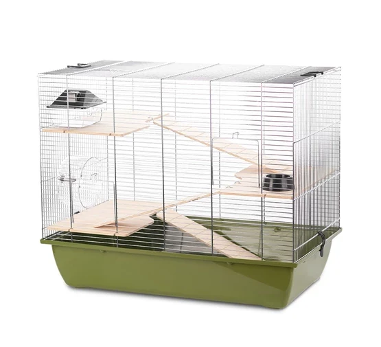 duvoplus Nagetierkäfig Natural Charlie 3 Olivgrün/Zink
