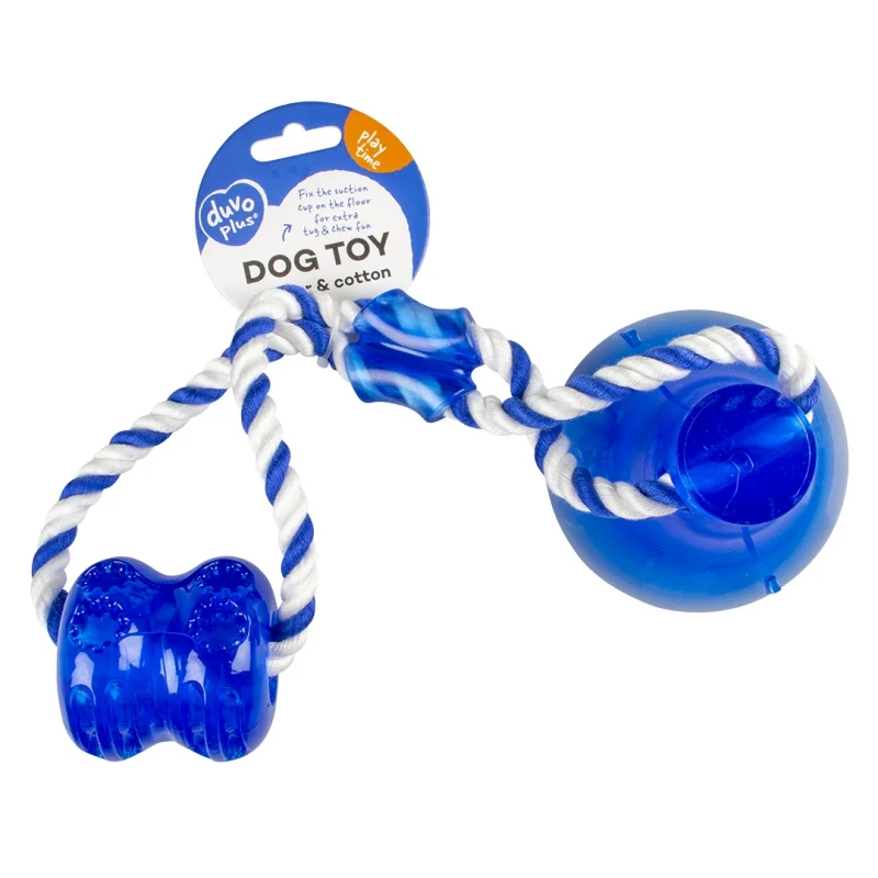 Zerr- und Kauspielzeug mit Saugnapf, Blau