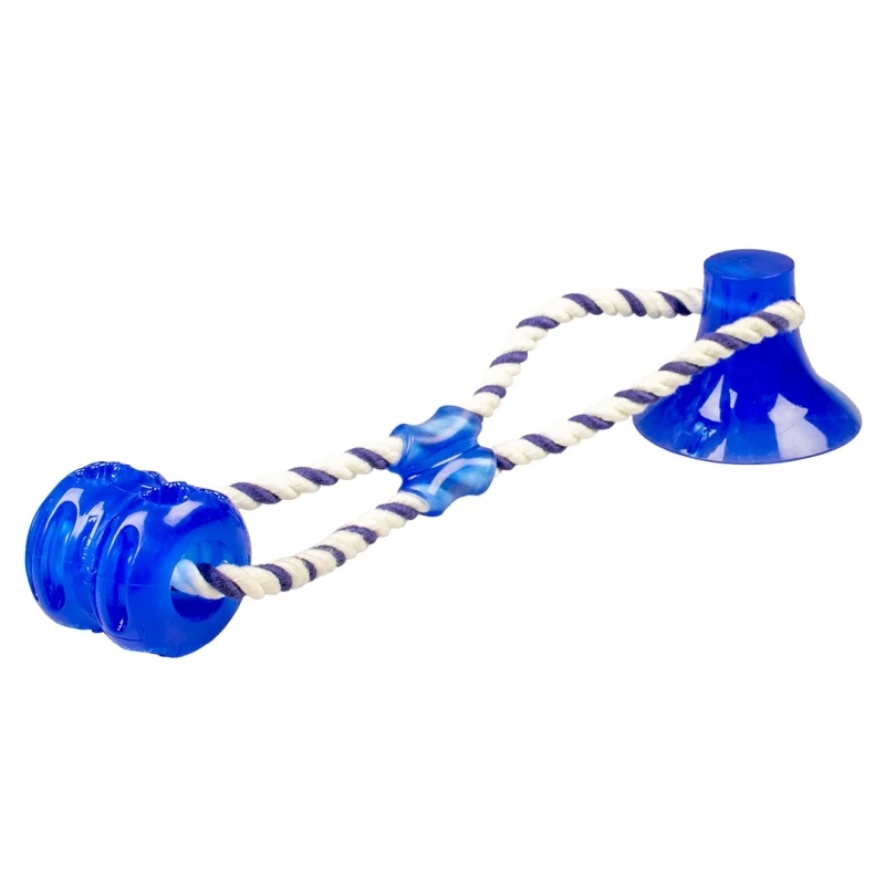 Zerr- und Kauspielzeug mit Saugnapf, Blau