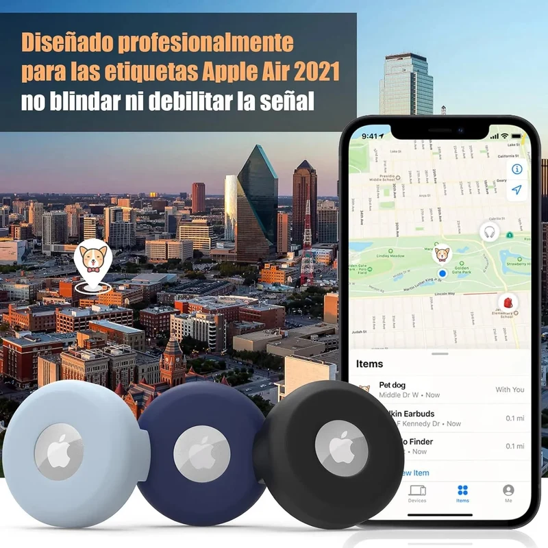 3 Unidades de Capa Protetora de Silicone, Impermeável, compatível com Apple Airtag